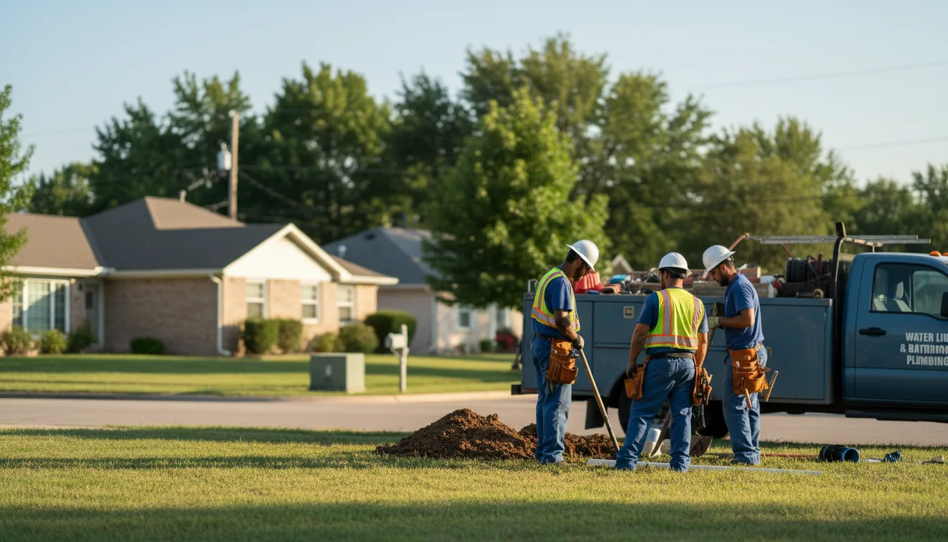 Residential water line and bathroom plumbing service in Chesterton, IN
